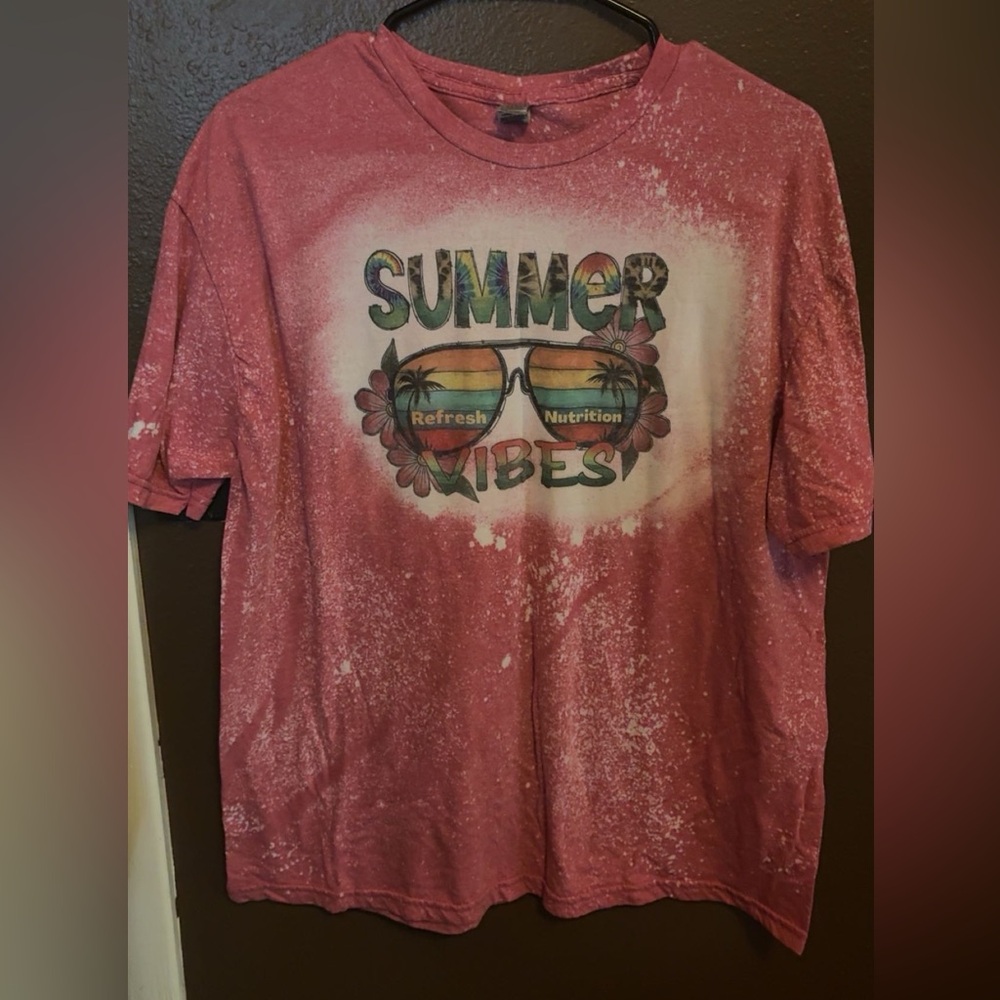 Summer Vibes Pink Tie-Dye Tee - woman’s